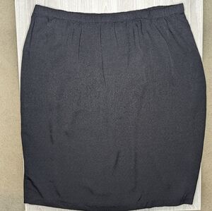 Perceptions Black Elastic Waist Pencil Skirt Size XL